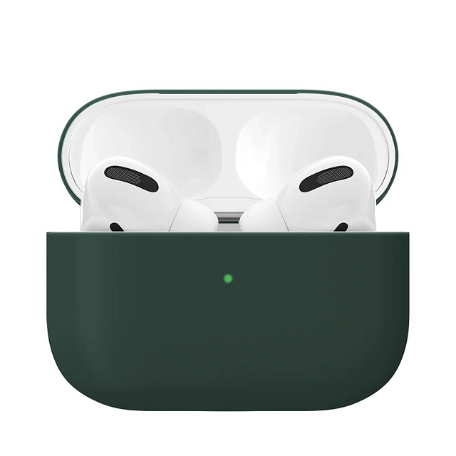 Чехол силиконовый vlp Soft Touch тонкий силикон для AirPods Pro темно-зеленый