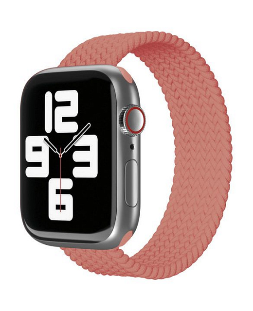Ремешок нейлоновый плетёный vlp для Apple Watch 38/40/41 S/M 2шт коралловый