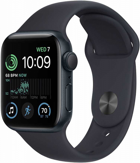 Apple Watch SE 2022 40 мм Тёмная ночь, спортивный ремешок цвета тёмная ночь