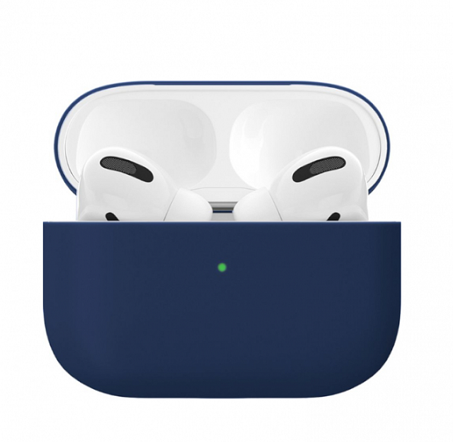Чехол силиконовый vlp Soft Touch тонкий силикон для AirPods Pro темно-синий