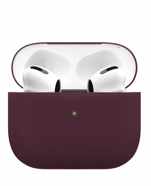 Чехол силиконовый vlp Soft Touch тонкий силикон для AirPods 3 марсала