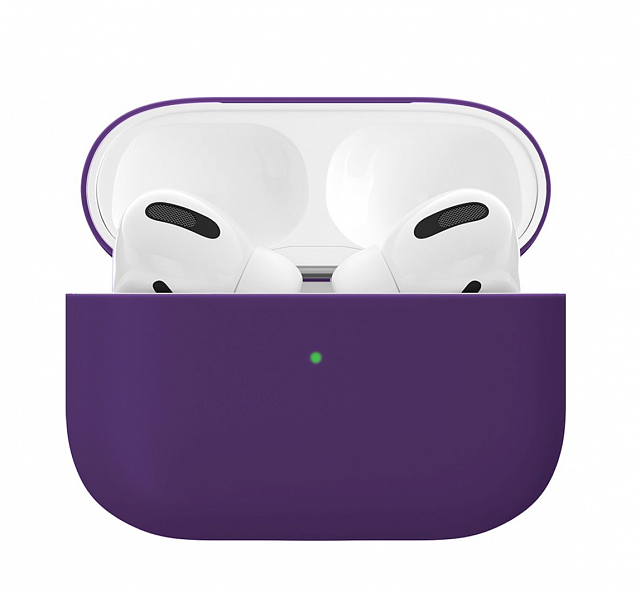 Чехол силиконовый vlp Soft Touch тонкий силикон для AirPods Pro темно-фиолетовый